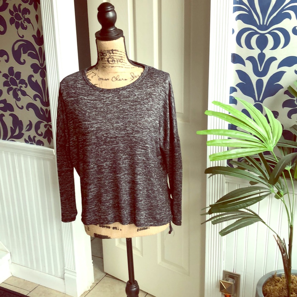 Black And Gray Marleah Hi-Lo Top